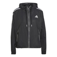(WMNS) adidas BSC 3-Stripes Wind Jacket Asia Sizing 'Black' H55345