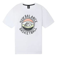 New Balance Men's New Balance Basketball Alphabet Round Neck Short Sleeve White MT01681-WT