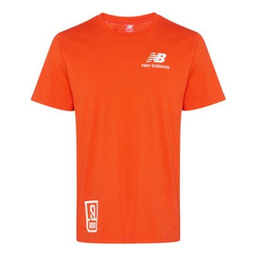 New Balance Men's New Balance Printing Logo Short Sleeve Orange AMT91656-BZ