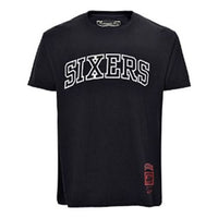 Mitchell & Ness NBA Series Philadelphia 76ers Printing Short Sleeve Couple Style Black MN13S27-PHI-BLACK