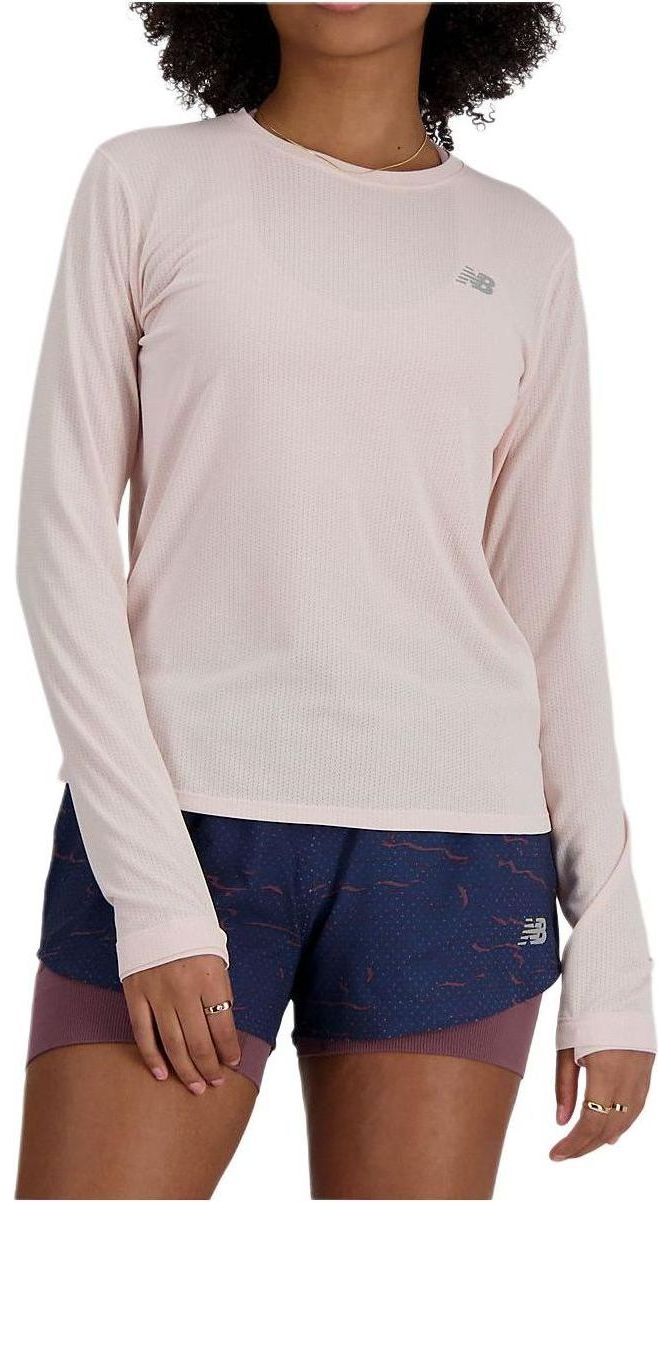 (WMNS) New Balance Athletics Long Sleeve T-Shirt Asia Sizing 'Quartz Pink Heather' WT41256Q-PH