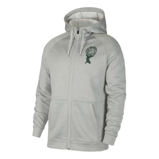 Nike Therma Full-length zipper Cardigan Training Hooded Jacket Gray CV7734-050