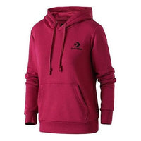 (WMNS) Converse Star Chevron Embroidered Pullover Hoodie Asia Sizing 'Dark Red' 10008923-A08
