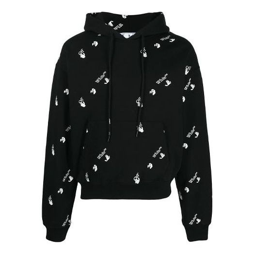 Off-White Men's SS21 Logo Sweatshirt Black OMBB037R21FLE0081001