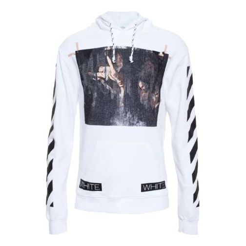 Off-White Caravaggio Hooded Pullover Men White OMBB001F150030030188