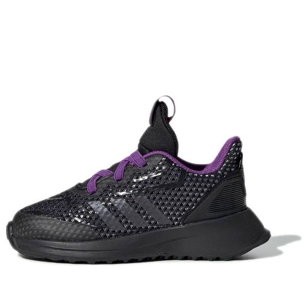 (TD) adidas x Marvel Black Panther RapidaRun Shoes 'Core Black Night Metallic Active Purple' G27552