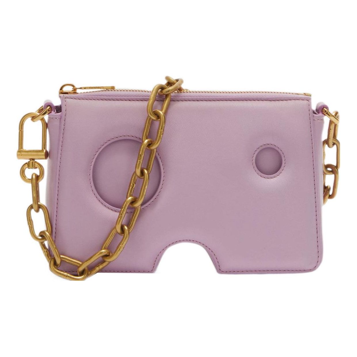 (WMNS) Off-White Burrow Leather Shoulder Bag 'Lilac' OWNX008F22LEA0013600
