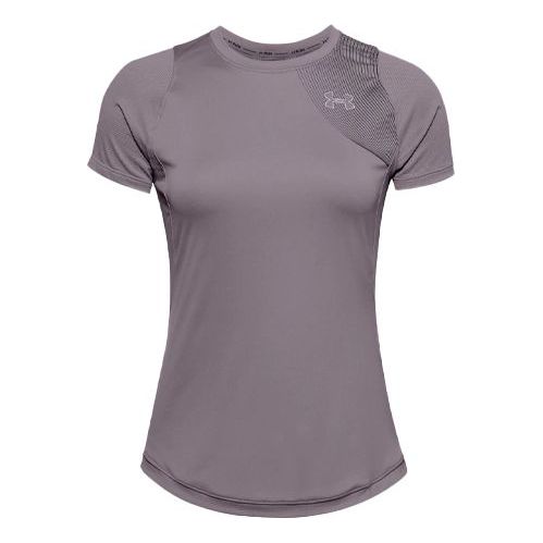(WMNS) Under Armour UA Qualifier Running Sports Short Sleeve Purple 1353465-585
