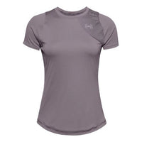 (WMNS) Under Armour UA Qualifier Running Sports Short Sleeve Purple 1353465-585