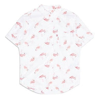 Men's Levis HAILEY AND JADEN Series Printing Short Sleeve Shirt White 86624-0004