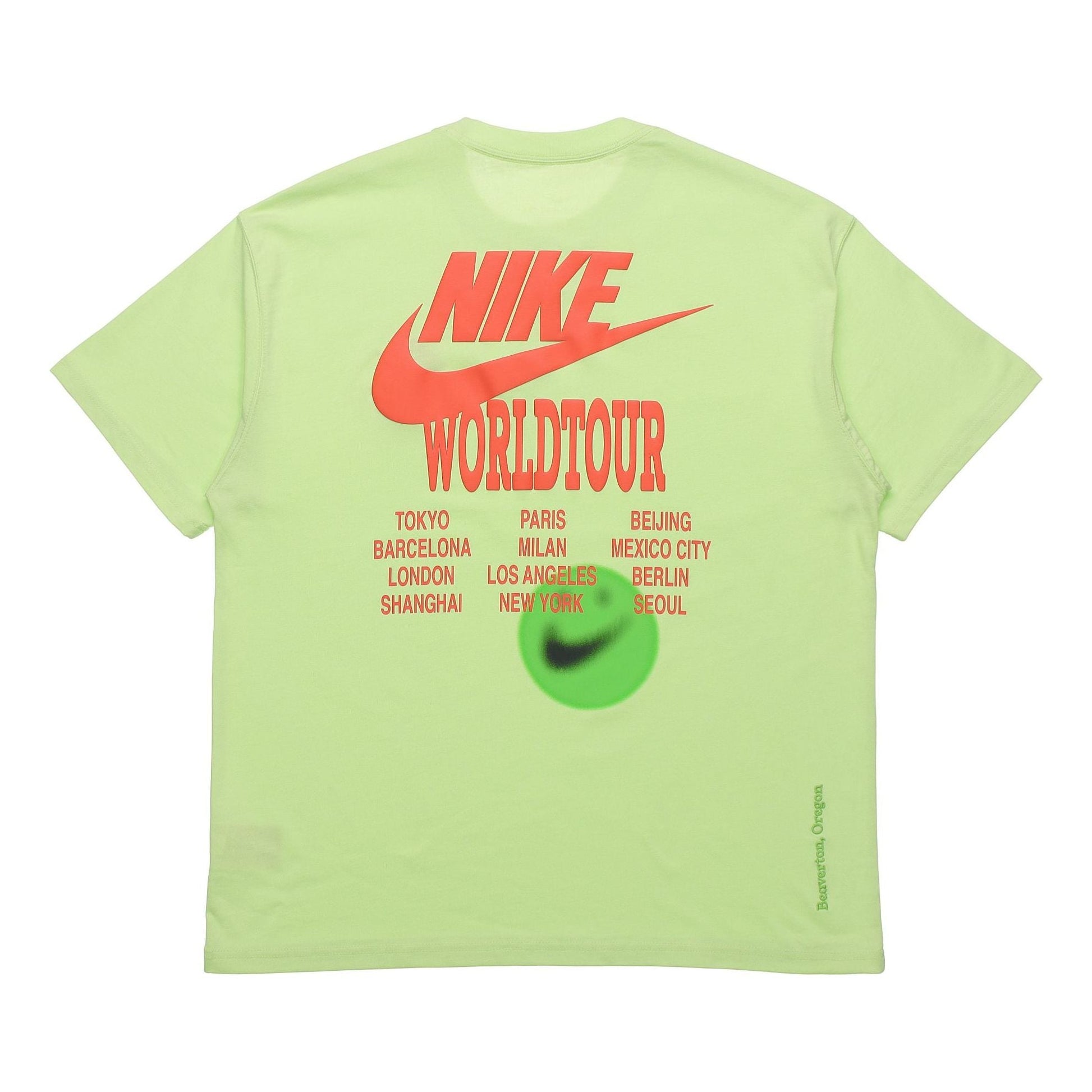 Men's Nike Sportswear Embroidered Logo Ribbed Round Neck Short Sleeve Light Lime T-Shirt DR1210-383