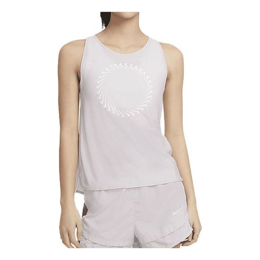 (WMNS) Nike AS W NK ICON CLASH Miler TANK ICED LILAC CZ9605-576
