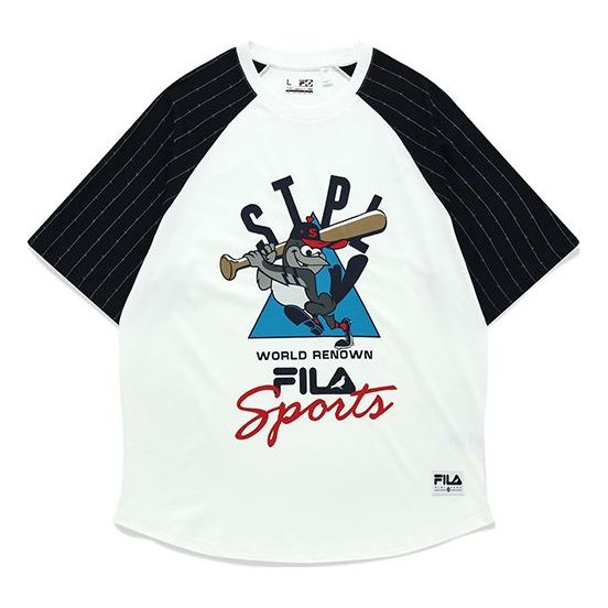 FILA Fusion x Staple Cartoon Printing T-Shirt 'White Black' T11M134105F-WT