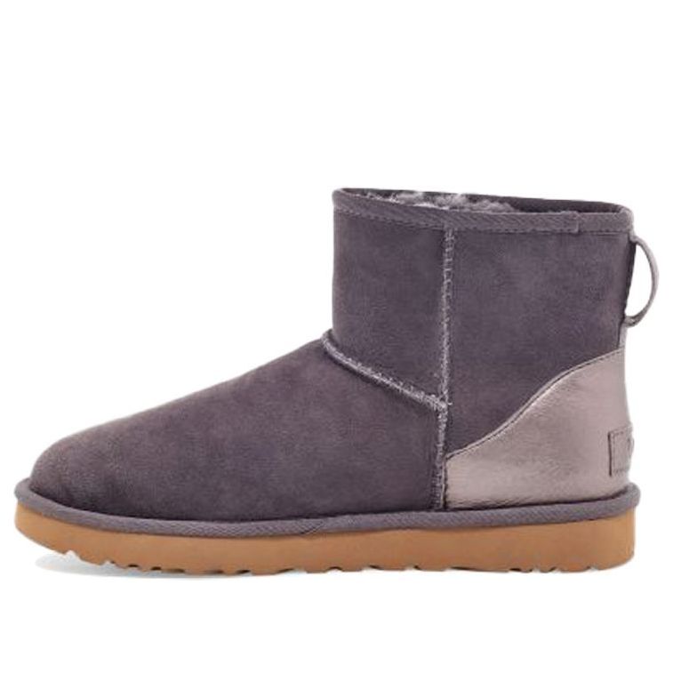 (WMNS) UGG Classic Mini II Metallic Short Boots 2.0 Purple Gray 1112531-NHT