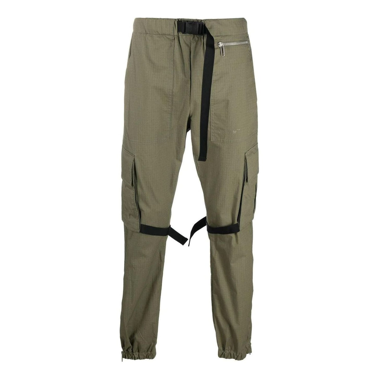Off-White SS22 Casual Pants 'Military Green' OMCF031F22FAB0015656