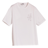 HERMES FW21 3D Logo Embroidered Pattern Cotton Round Neck Short Sleeve White H167605HA90