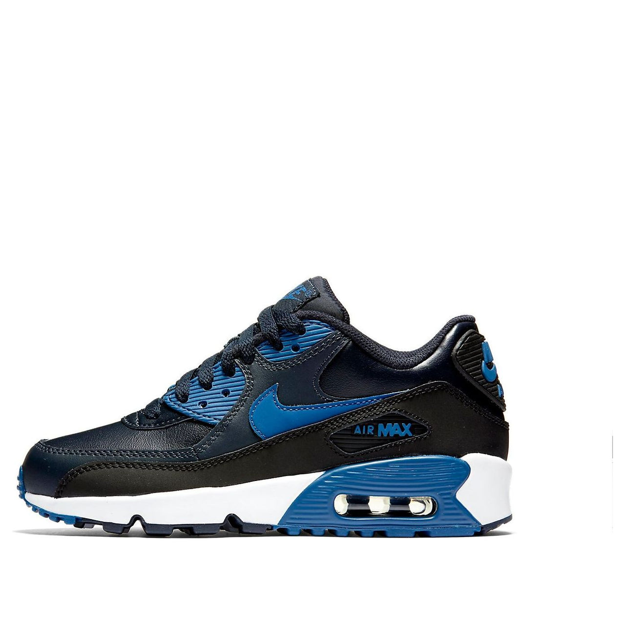 (GS) Nike Air Max 90 LTR Leather Low-Top Blue 833412-402