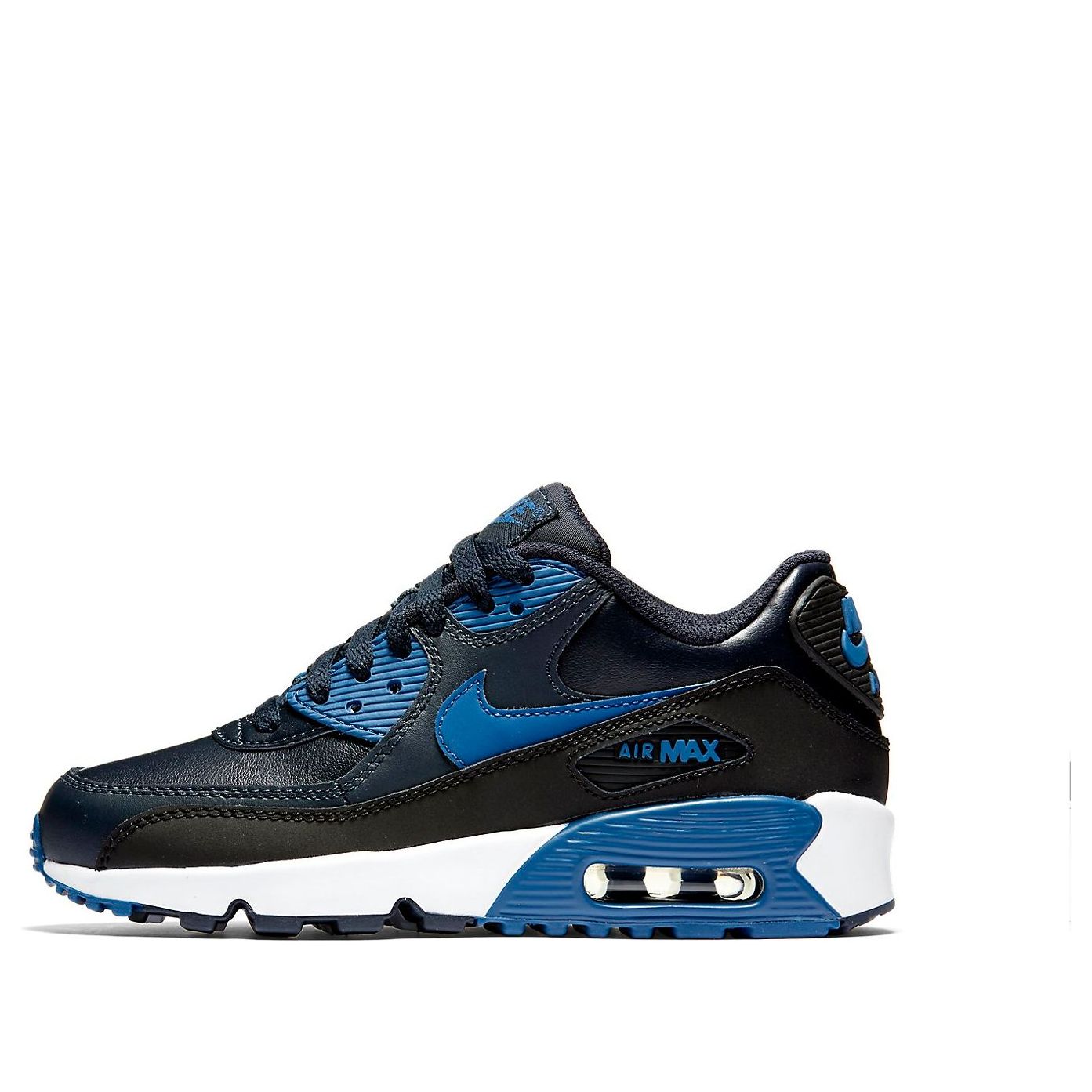 (GS) Nike Air Max 90 LTR Leather Low-Top Blue 833412-402