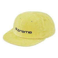 Supreme Corduroy Compact Logo 6-Panel 'Yellow Black' SUP-SS19-182