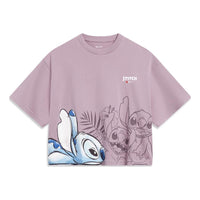 (WMNS) Li-Ning x Disney Stitch Graphic Crop T-shirt 'Mauve' AHST498-3