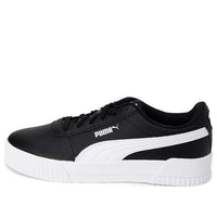 (WMNS) PUMA Carina Leather 'Black White' 370325-16
