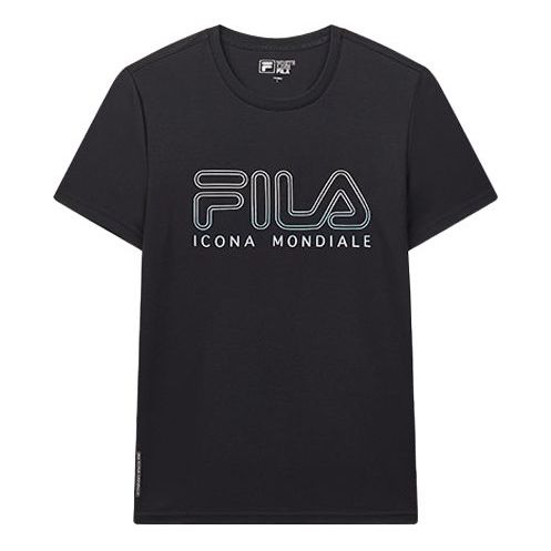 FILA Subject Printing Short Sleeve Navy Blue F11M038120F-NV