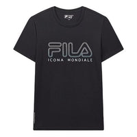 FILA Subject Printing Short Sleeve Navy Blue F11M038120F-NV