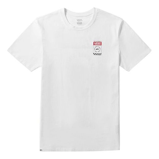 (WMNS) Vans Skateboard Grid Alphabet Printing Short Sleeve White VN0A3ZOFWHT
