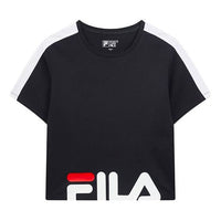 (WMNS) FILA Printing Loose Short Sleeve Blue F61W028110F-NV