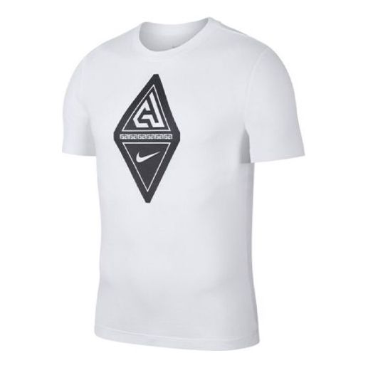 Nike Alphabet Printing Short Sleeve White BV8268-100