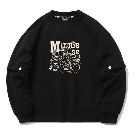 (WMNS) Li-Ning x Disney Crossover Sports Printing Graphic Hoodie 'Black' AWDR140-4