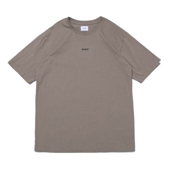 Men's WTAPS Gps 02 Spot Tee Alphabet Short Sleeve Round Neck Cream Yellow 201PCDT-ST09S-BEIGE