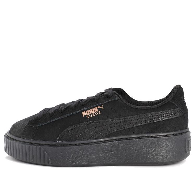 (WMNS) PUMA Suede Platform 'Triple Black' 366694-02
