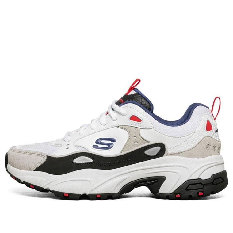 (WMNS) Skechers Stamina Sneakers White/Grey/Red 88888383-WGRD