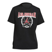 Air Jordan Burst Crack Basketball Sports Round Neck Short Sleeve T-Shirt Men's Black CV3419-010