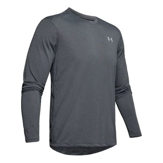 Men's Under Armour Mesh Running Long Sleeves Gray 1326584-012