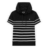 (WMNS) FILA Short Sleeve T-Shirt Hoodie Black F11W028170F-BK