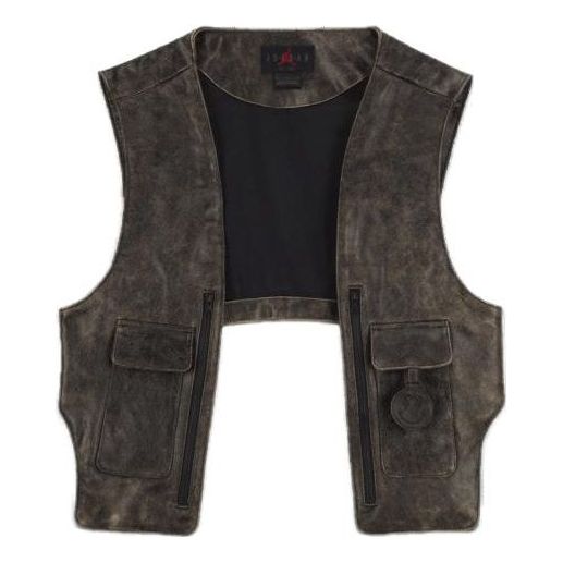 Air Jordan x J Balvin Leather Vest 'Brown Black' FJ6134-010