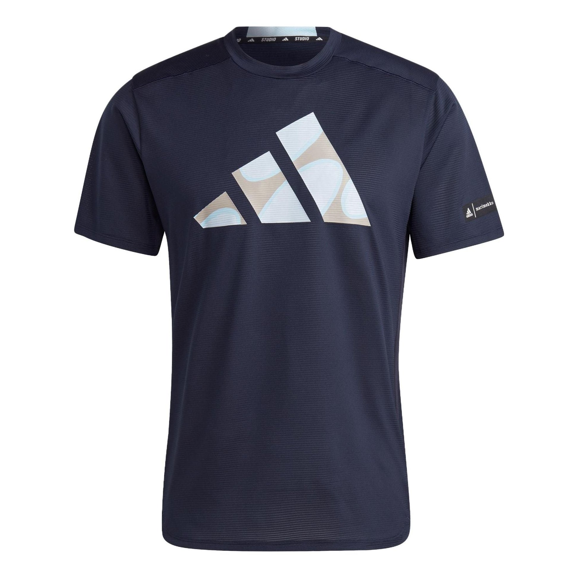 adidas x Marimekko Designed for Training T-shirt 'Navy' HR8208