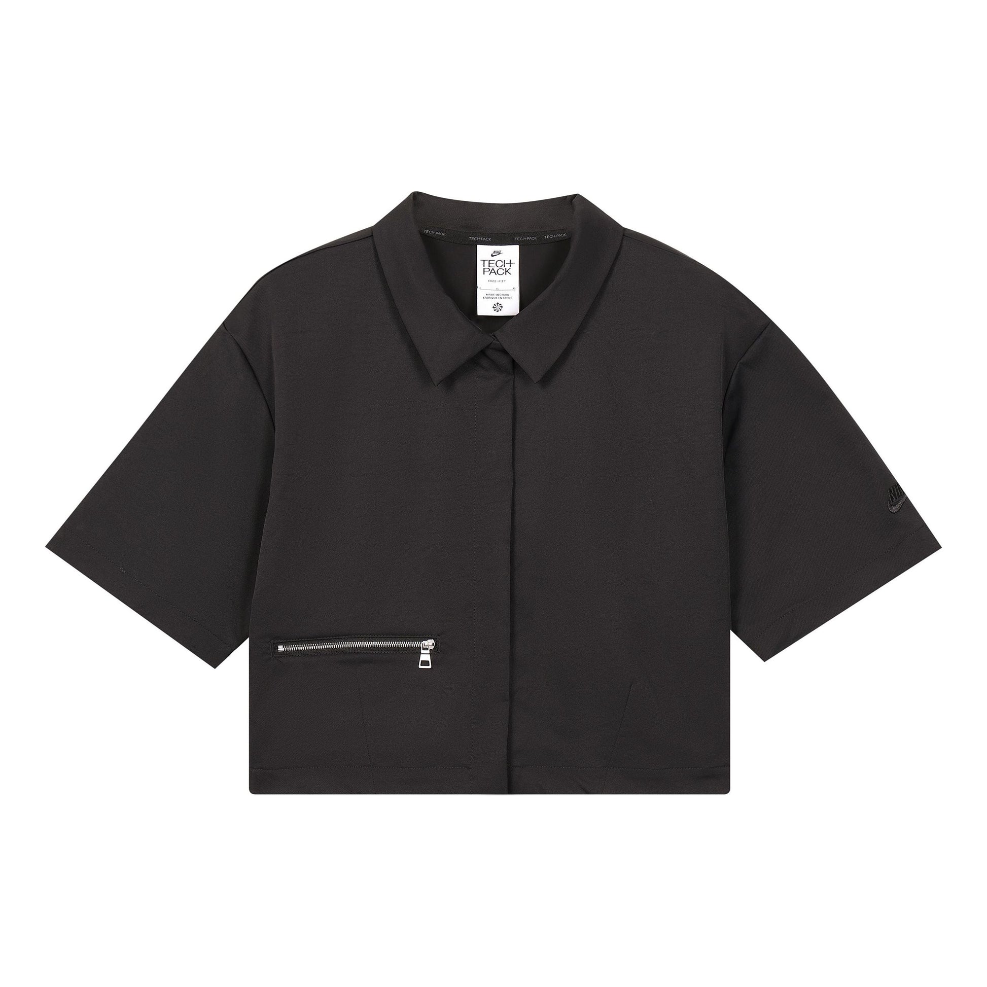 (WMNS) Nike Sportswear Dri-FIT Tech Pack Woven Polo 'Black' DV8241-010