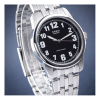 CASIO Dress Series 3 0 Meter Waterproof Stainless Steel Case Quartz Movement Black Watch MTP-1260D-1B