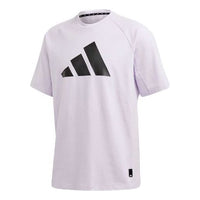 adidas Classic Pyramid logo Printing Short Sleeve Purple FL3885