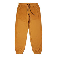Men's Converse Logo Embroidered Loose Fleece Bundle Feet Sports Pants/Trousers/Joggers Wheat 10023521-A01