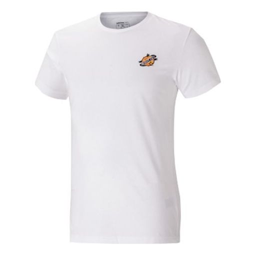 adidas neo M Frt 2 Sports Round Neck Short Sleeve White GH7461