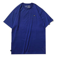 Vans Off The Wall Tee Minimalistic Small Logo Short Sleeve Couple Style Navy Blue VN0A49R7RGJ