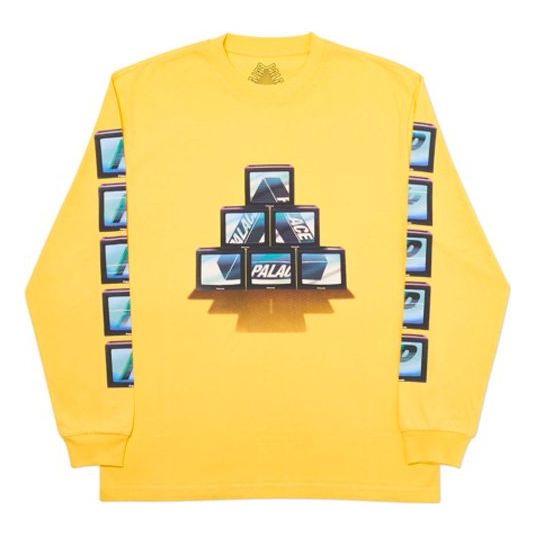 PALACE Unisex Ptv Longsleeve Triangle String Long Sleeve Yellow P17LS004