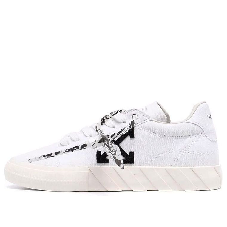 (WMNS) Off-White Vulc Eco Canvas Low Sneaker 'White Black' OWIA178F21FAB0020110
