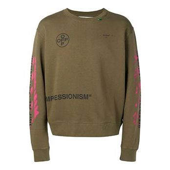 Off-White SS19 logo Arrows Sketch Mens Logo Round Neck Sweater OMBA025R190030154328