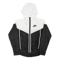 (WMNS) Nike Wind Runner Hat Zip Jacket White/Black 883496-011