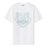 Men's KENZO SS21 Printing Round Neck Short Sleeve White FB55TS0204SF-01B